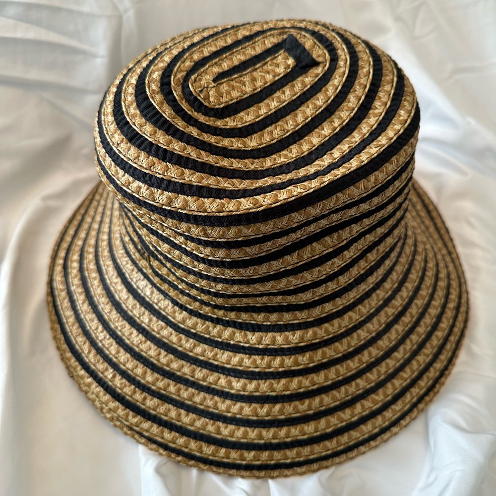 Eric Javits Black Mix Straw Hat